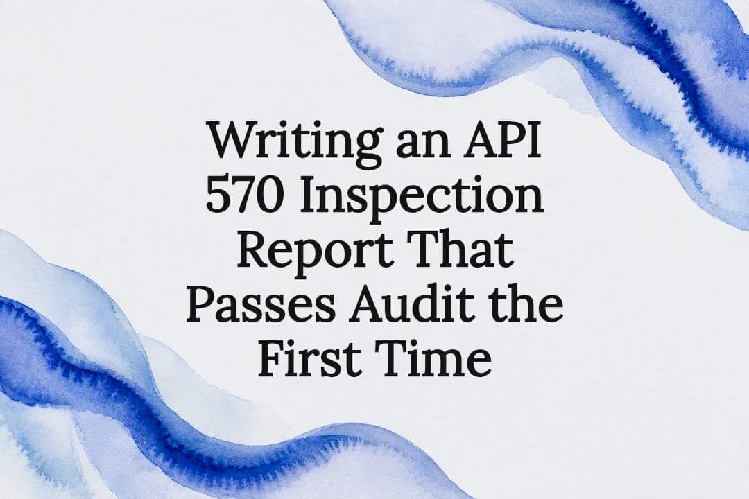Writing an API 570 Inspection Report That Passes Audit the First Time